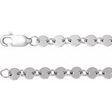 Sterling Silver 4 mm Mirror 7" Chain variant--Sterling-silver variant--7in variant--16in