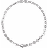 Mirror dot chain necklace with reflective silver links variant--Sterling-silver variant--7in variant--16in