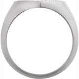 14K White 1/3CTW Natural Diamond Heart Signet Ring variant--14K-white-gold