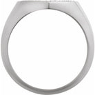 14K White 1/3 CTW Natural Diamond Heart Signet Ring