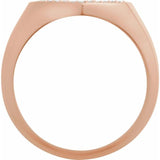 14K Rose 1/3CTW Natural Diamond Heart Signet Ring variant--14K-rose-gold
