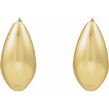 14K Yellow Tapered 25.1 mm Hoop Earrings variant--14K-yellow-gold
