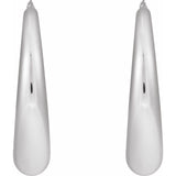 Sterling Silver 37.2 mm Hoop Earrings silver variant--Sterling-silver