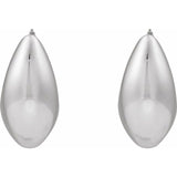 Sterling Silver Tapered 25.1 mm Hoop Earrings variant--Sterling-silver