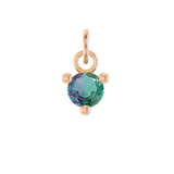 Tiny 14K rose gold Alexandrite birthstone charm handmade in the USA variant--Alexandrite variant--14K-rose-gold