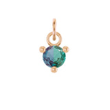 Alexandrite charm styled on necklace variant--14K-rose-gold
