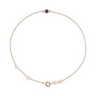 14K rose gold Amethyst bracelet featuring a bezel-set birthstone creating the most adorable birthstone bracelet
