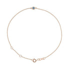 14K rose gold Aquamarine bracelet, 14K rose gold Aquamarine birthstone bracelet, 14K rose gold Aquamarine gemstone bracelet