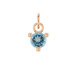 Tiny 14K rose gold Aquamarine birthstone charm handmade in the USA variant--Aquamarine variant--14K-rose-gold