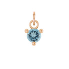 Aquamarine charm styled on necklace