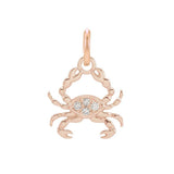 Celestial Cancer pendant charm crafted in gold with natural diamond accents variant--14K-rose-gold