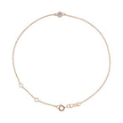 14K rose gold Diamond bracelet featuring a bezel-set birthstone creating the most adorable birthstone bracelet