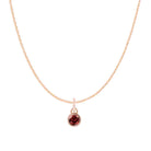 Garnet birthstone necklace ‚ simple and elegant charm necklace to mark a special month