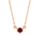 14K rose gold-Garnet-Solitaire-Necklace-Lovely-Birthstone-Necklace