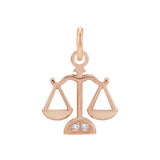 Libra zodiac charm in 14K rose gold with .01ct diamond(Sep-23---Oct-22) variant--Libra variant--14K-rose-gold