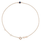 14K rose gold Sapphire bracelet, 14K rose gold Sapphire birthstone bracelet, 14K rose gold Sapphire gemstone bracelet