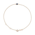 14K rose gold Sapphire bracelet featuring a bezel-set birthstone creating the most adorable birthstone bracelet