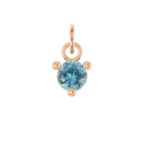 Tiny 14K rose gold Swiss Topaz birthstone charm handmade in the USA variant--Swiss-Topaz variant--14K-rose-gold