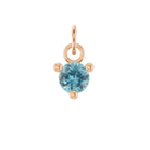 Tiny 14K rose gold Swiss Topaz birthstone charm handmade in the USA