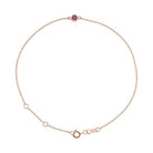 14K rose gold Tourmaline bracelet featuring a bezel-set birthstone creating the most adorable birthstone bracelet