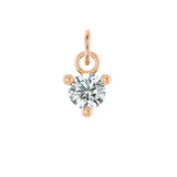 Tiny 14K rose gold White Sapphire birthstone charm handmade in the USA variant--White-Sapphire variant--14K-rose-gold