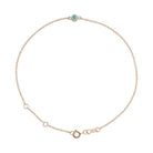 14K rose gold Zircon bracelet featuring a bezel-set birthstone creating the most adorable birthstone bracelet