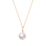 Fine pearl pendant necklace in solid 14K rose gold variant--14K-rose-gold