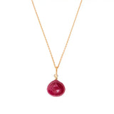 Elegant ruby gemstone necklace in 14K rose gold variant--14K-rose-gold