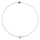 14K white gold Alexandrite bracelet, 14K white gold Alexandrite birthstone bracelet, 14K white gold Alexandrite gemstone bracelet