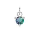 Tiny 14K white gold Alexandrite birthstone charm handmade in the USA