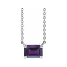 Elegant emerald-cut amethyst pendant in 14K yellow gold‚Äîrefined birthstone necklace with timeless appeal