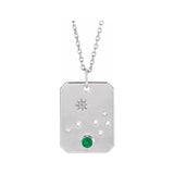 Aries zodiac constellation pendant in 14K white gold, ideal for astrology lovers. variant--14K-white-gold