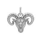 Aries zodiac charm in 14K gold with pavé diamond detailing