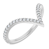 14K white gold Diamond-Lab Deep V Diamond Ring white gold variant--14K-white-gold