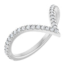 14K white gold Diamond-Lab Deep V Diamond Ring