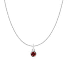 Garnet birthstone necklace ‚ handmade charm with a symbolic garnet birthstone for January