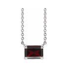 Elegant emerald-cut garnet pendant in 14K yellow gold‚Äîrefined birthstone necklace with timeless appeal