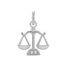 Libra zodiac charm in 14K white gold with .01ct diamond