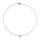 14K white gold Peridot bracelet, 14K white gold Peridot birthstone bracelet, 14K white gold Peridot gemstone bracelet