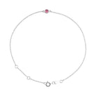 14K white gold Tourmaline bracelet featuring a bezel-set birthstone creating the most adorable birthstone bracelet
