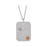 Virgo zodiac constellation pendant in 14K white gold, ideal for astrology lovers. variant--14K-white-gold