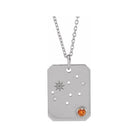 Virgo zodiac constellation pendant in 14K white gold, ideal for astrology lovers. variant--14K-white-gold