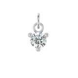 Prong-set 3mm white diamond charm variant--14K-white-gold
