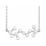 Scorpio diamond zodiac necklace in 14K gold with celestial charm design variant--14K-white-gold
