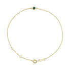 14K yellow gold Alexandrite bracelet featuring a bezel-set birthstone creating the most adorable birthstone bracelet