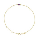14K yellow gold Amethyst bracelet, 14K yellow gold Amethyst birthstone bracelet, 14K yellow gold Amethyst gemstone bracelet