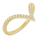 14K yellow gold Diamond-Lab Deep V Diamond Ring