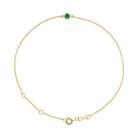 14K yellow gold Emerald bracelet featuring a bezel-set birthstone creating the most adorable birthstone bracelet
