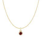 Garnet birthstone necklace ‚crafted in 14K gold with a vivid birthstone centerpiece