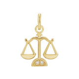 Libra zodiac charm in 14K yellow gold with .01ct diamond(Sep-23---Oct-22) variant--Libra variant--14K-yellow-gold